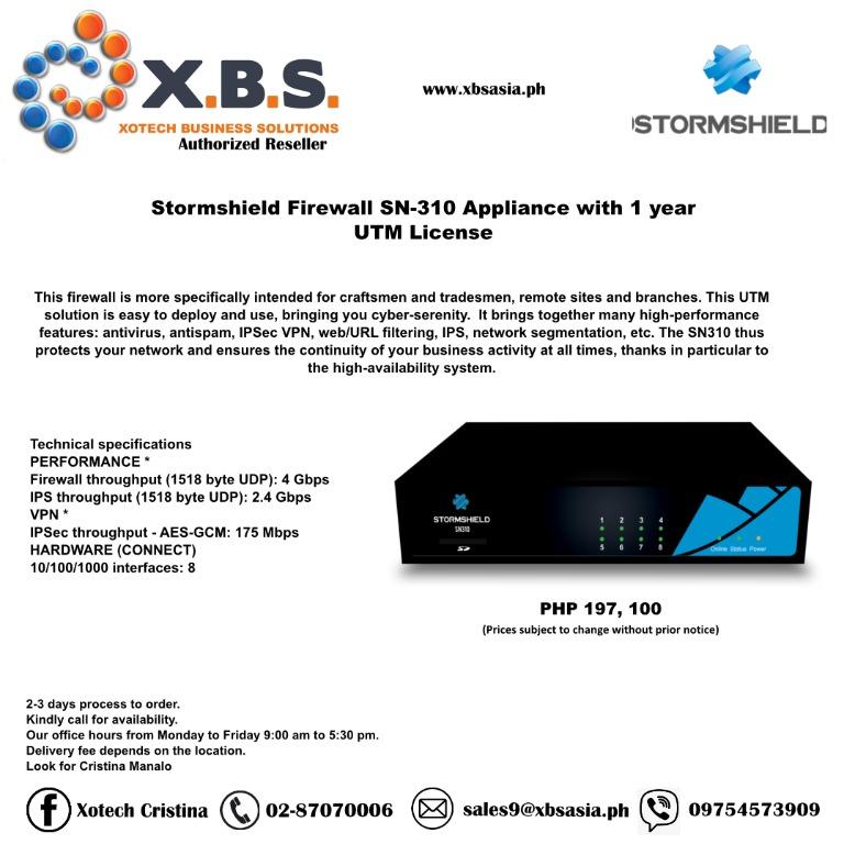 Stormshield Firewall SN-310 Appliance with 1 year UTM License ...
