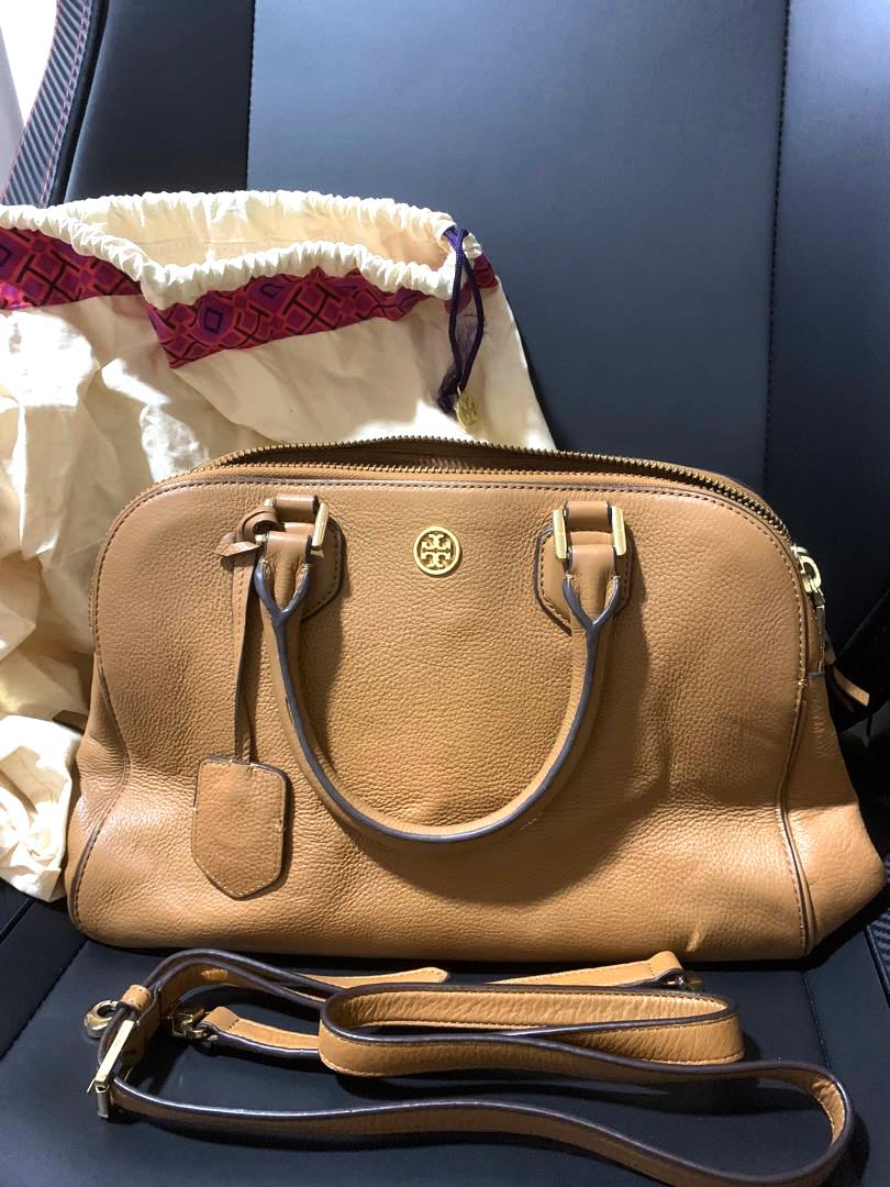 Authentic Tory Burch brown work bag, Women's Fashion, Bags & Wallets,  Shoulder Bags on Carousell