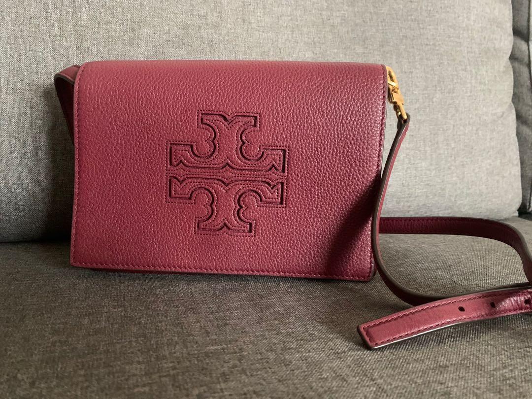 Tory Burch Maroon crossbody bag, Women's Fashion, Bags u0026 Wallets, Cross-body  Bags on Carousell