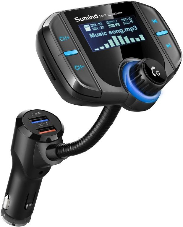 Handsfree 3.5mm Car FM Transmitter Audio Radio Music Adapter Kit For iPhone Mo 