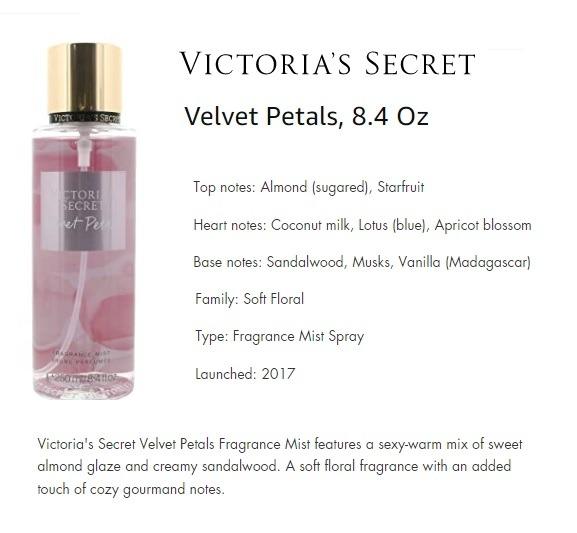 Victoria secret velvet petals notes sales