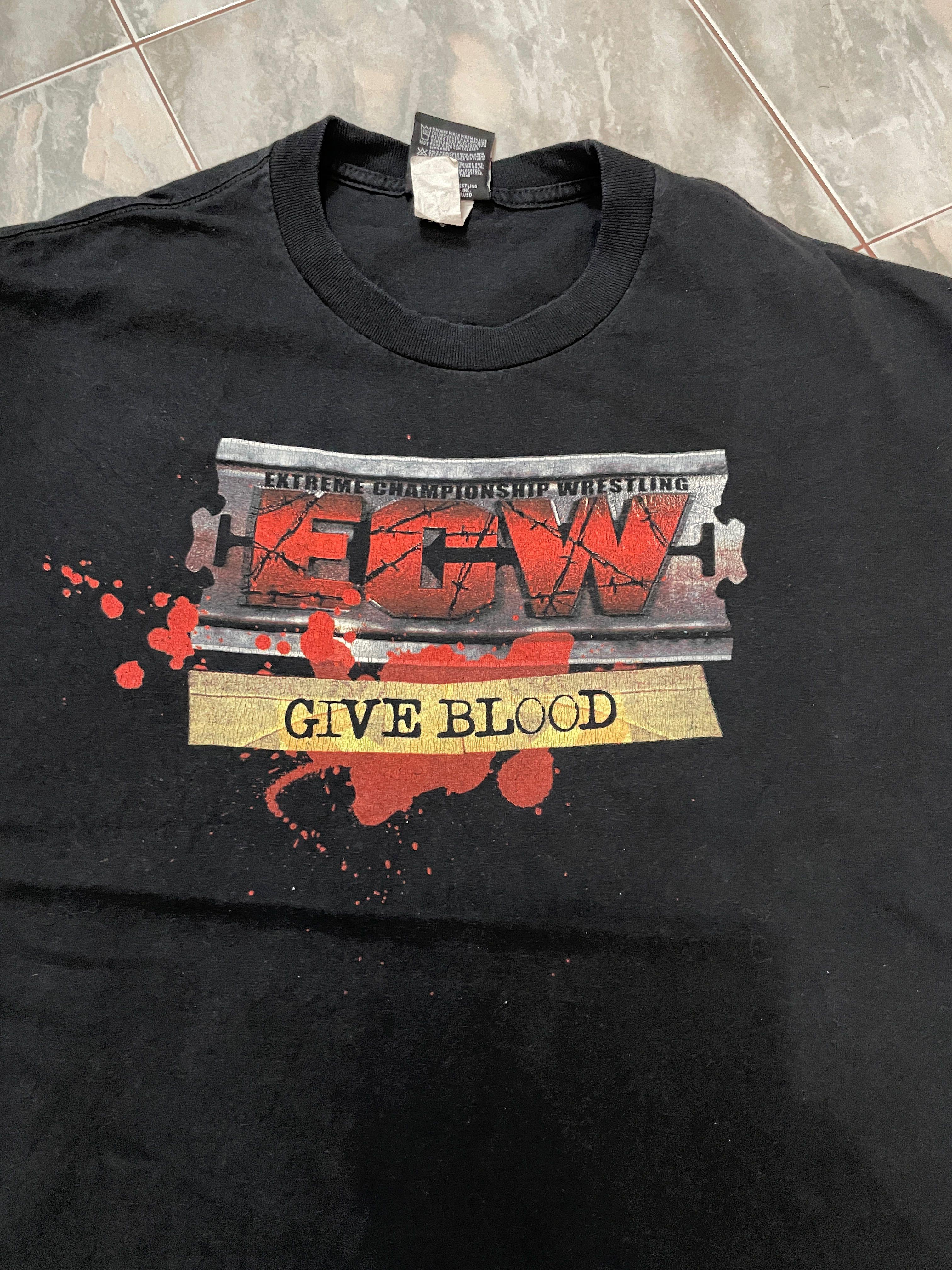 Vintage ECW WWE wrestling t shirt Men s Fashion Tops Sets