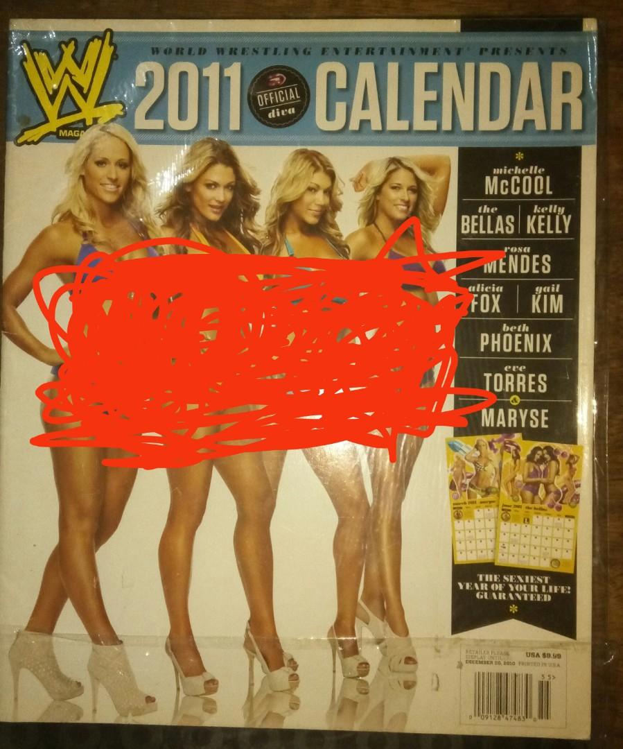 WWE Divas 2011 Calendar, Hobbies & Toys, Memorabilia & Collectibles