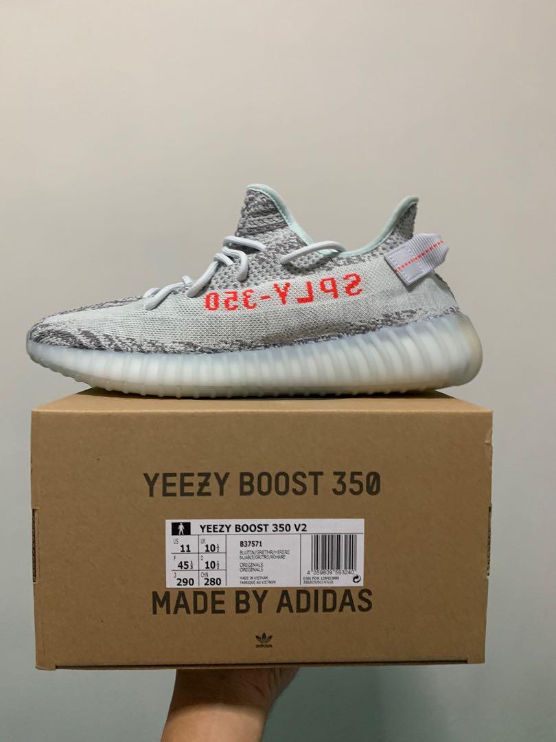 Blue tint zebra yeezy store