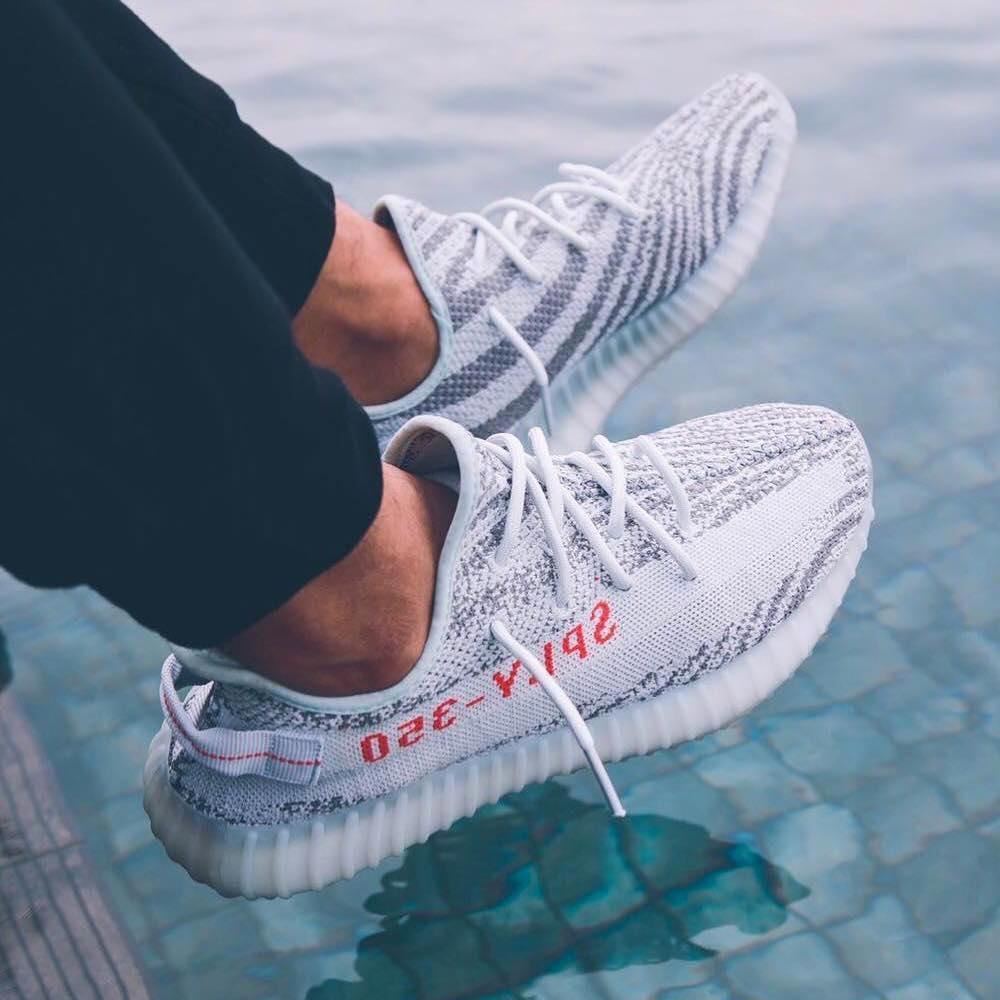 blue tint yeezys