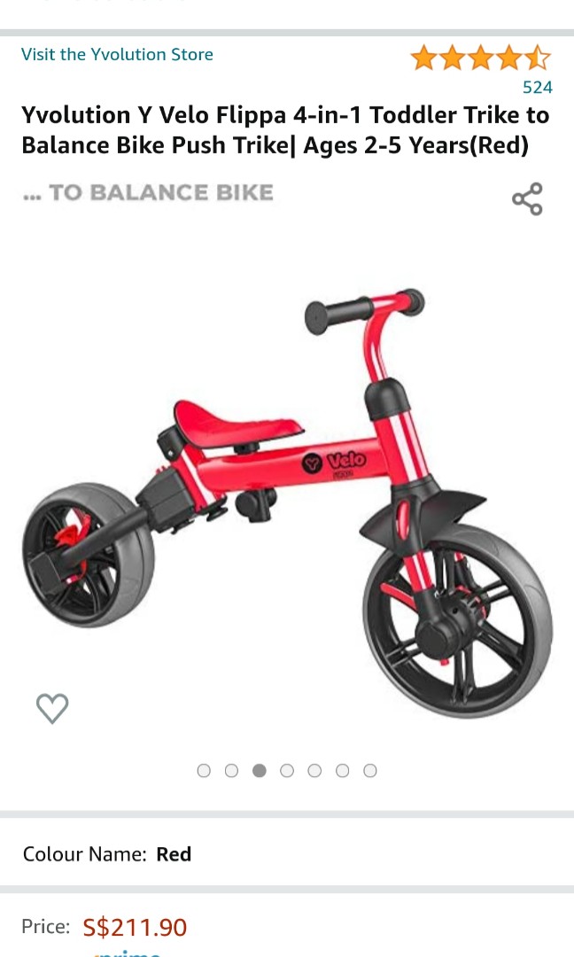 Yvolution Y Velo Flippa 4-in-1 Toddler 