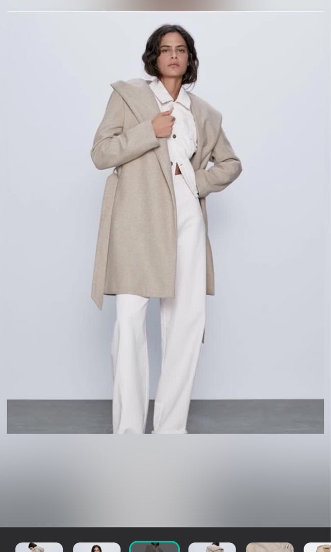Belted hooded coat zara best sale