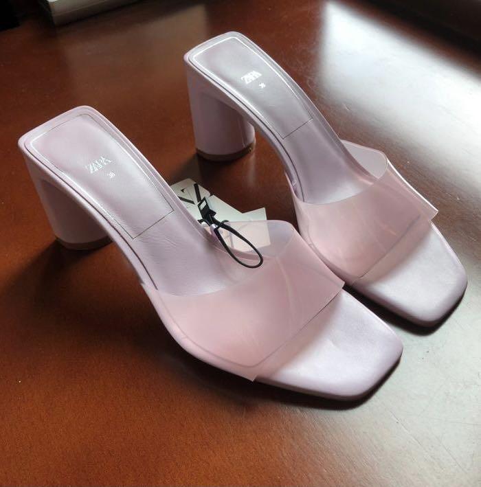 Zara perspex mules on sale