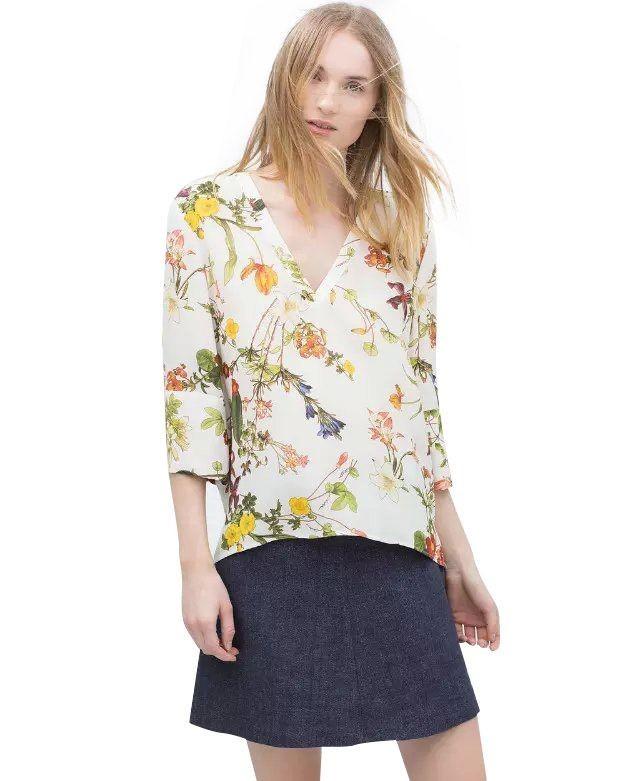 Zara floral print top, Women's Fashion, Women's Clothes, Tops on Carousell