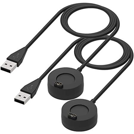 12035 Charger Compatible with Garmin Fenix 5 5S 5X Fenix 6 6S 6X Charger Charging Stand Charging Dock Station Cradle Holder Accessory with 1m USB Cable for Vivoactive 3 Smartwatch 2Black Mobile Phones...
