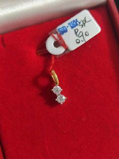 18K Saudi Gold Russian stone pendant