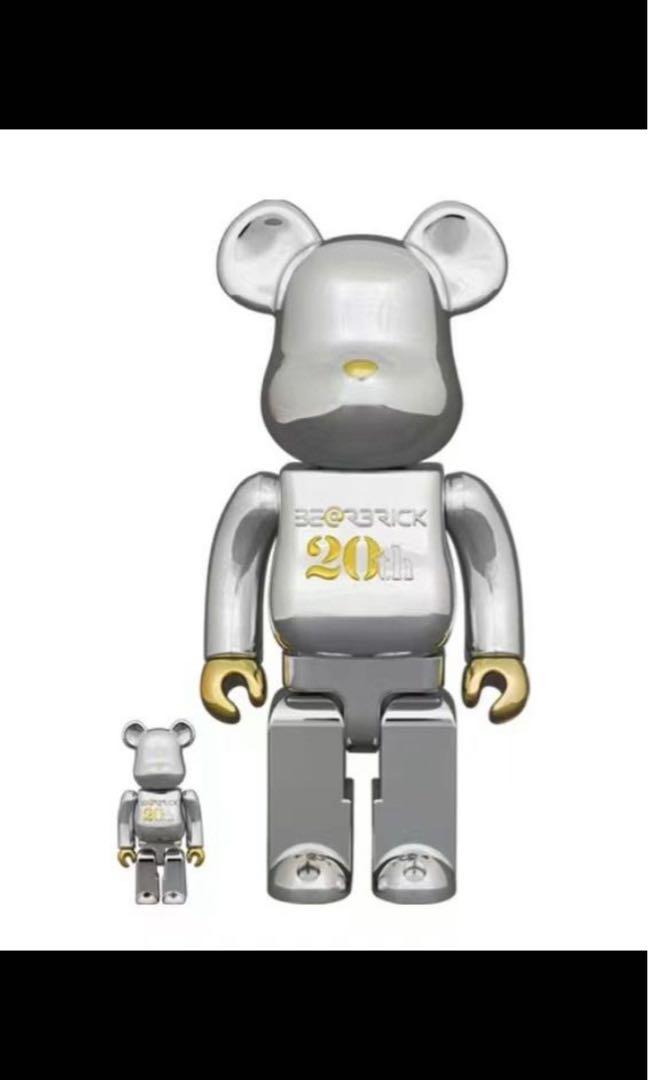 預訂) Bearbrick 20th anniversary model 400%+100%, 興趣及遊戲, 玩具