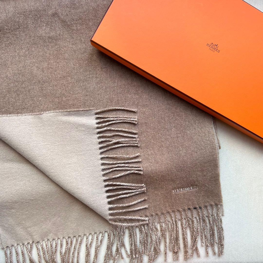 👜 Hermès Recto-Verso muffler cashmere scarf 頸巾❤️請勿議價