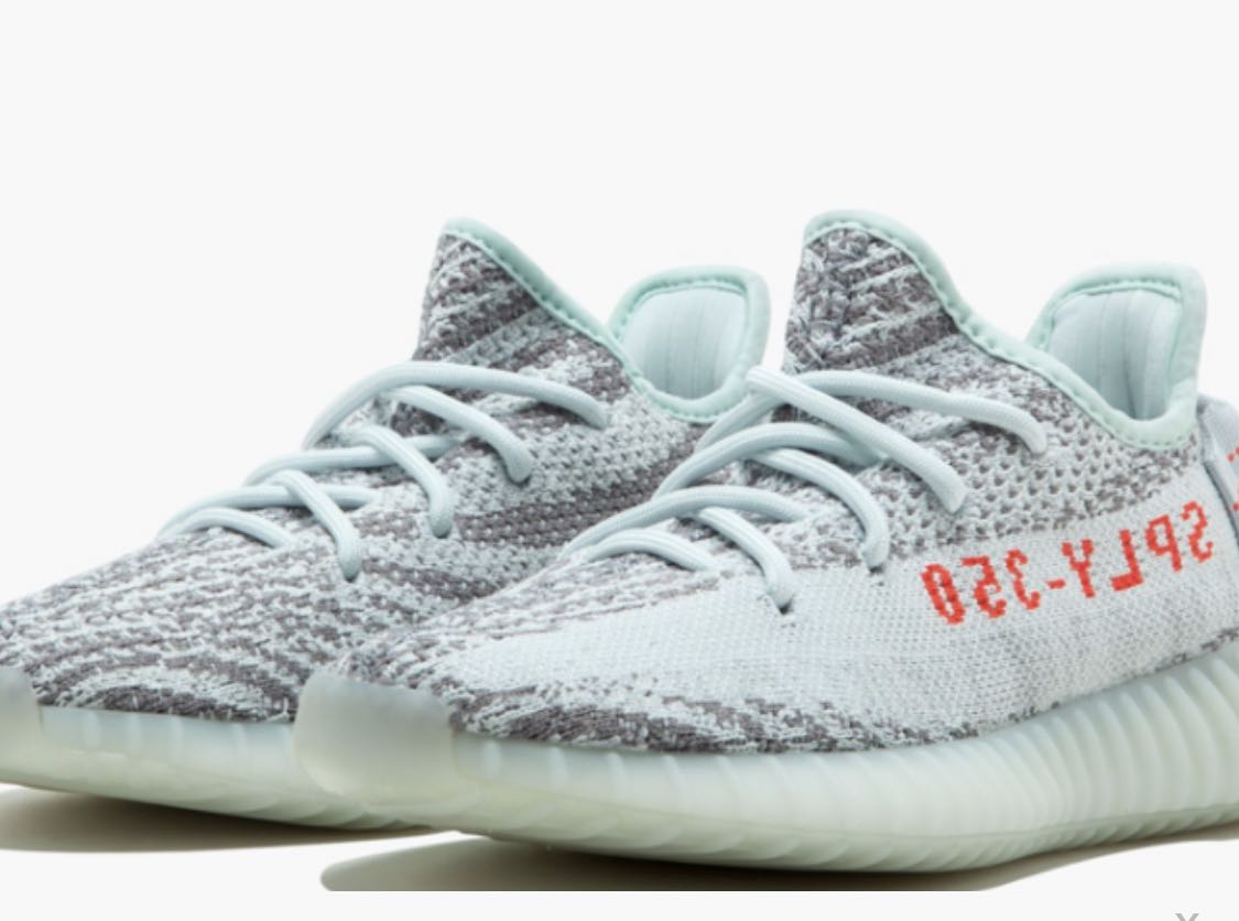BNIB Adidas Yeezy boost 350 v2 uk9.5 us10 mint blue tint Grey three high  resolution red sports shoes, Men's Fashion, Footwear, Sneakers on Carousell