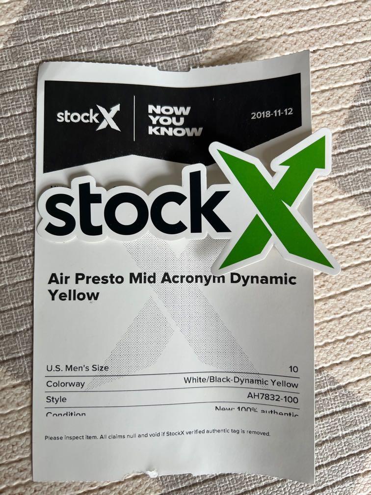 air presto mid x acronym - dynamic yellow, Men's Fashion, Footwear,  Sneakers on Carousell