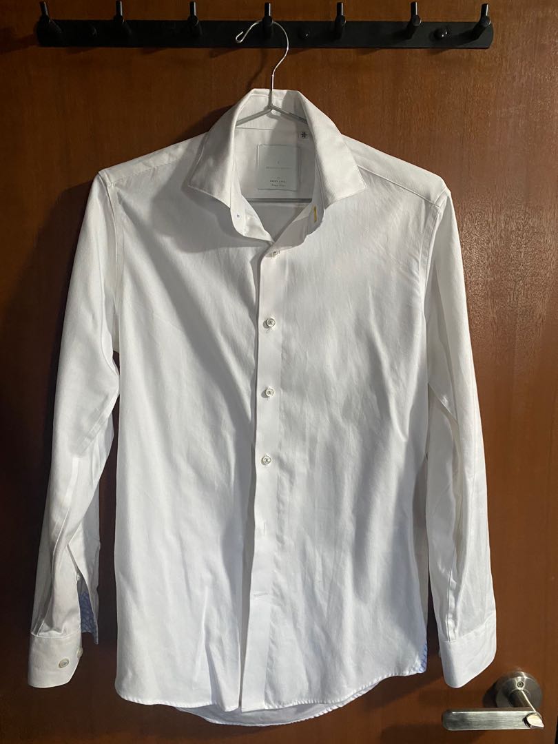 Benjamin Barker White Shirt (New), Men's Fashion, Tops & Sets, Formal ...