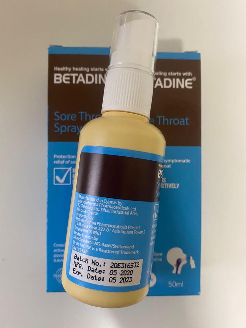 BETADINE Sore Throat Spray 50ml x 2, Beauty & Personal Care, Oral Care