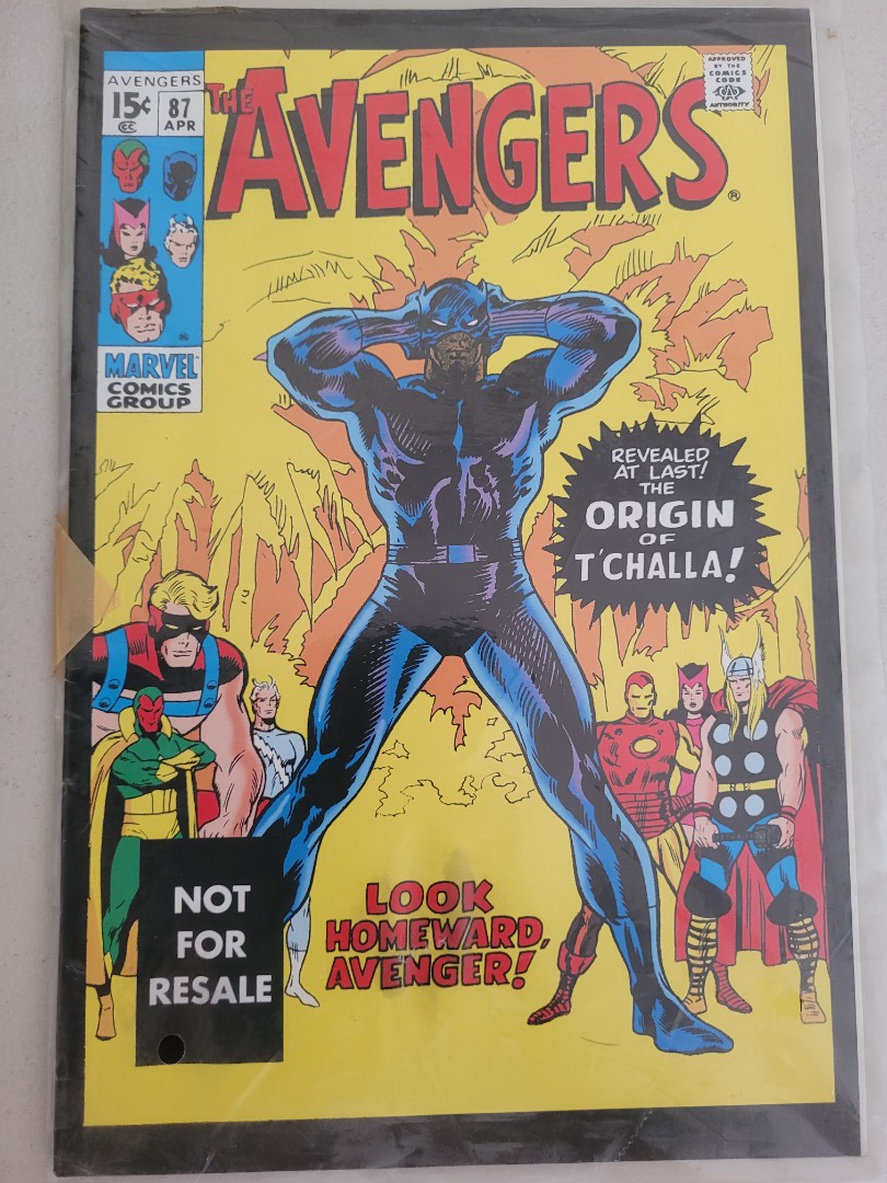 Black Panther origin comic The Avengers 87Marvel Legends edition, Hobbies & Toys, Books