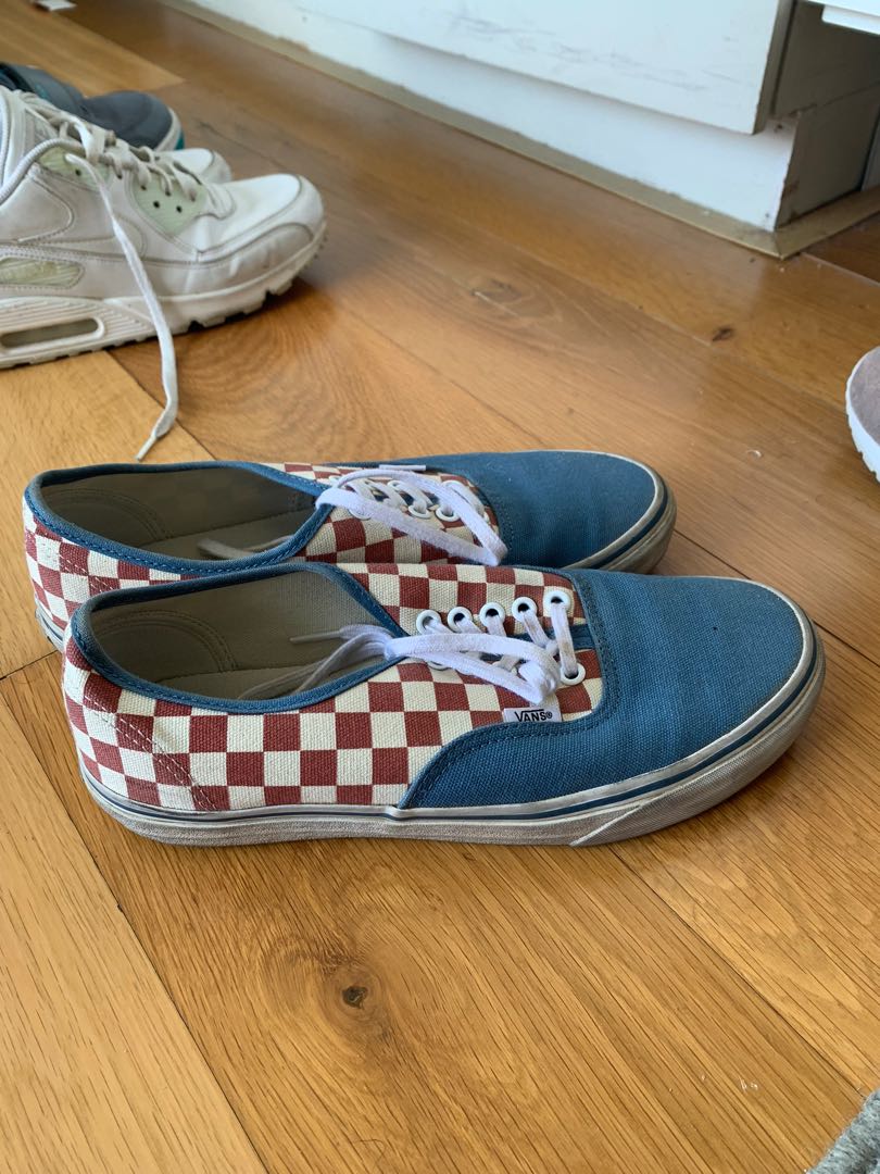 Vans checkered red and blue new arrivals