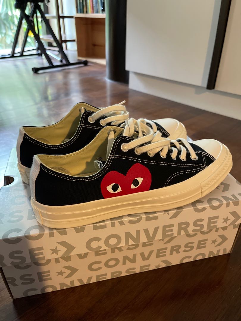 brown cdg converse low