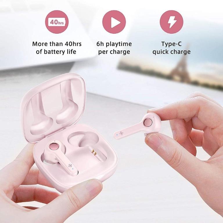 Boltune earbuds BTBH020 (upgraded version) Pink, Audio, Earphones