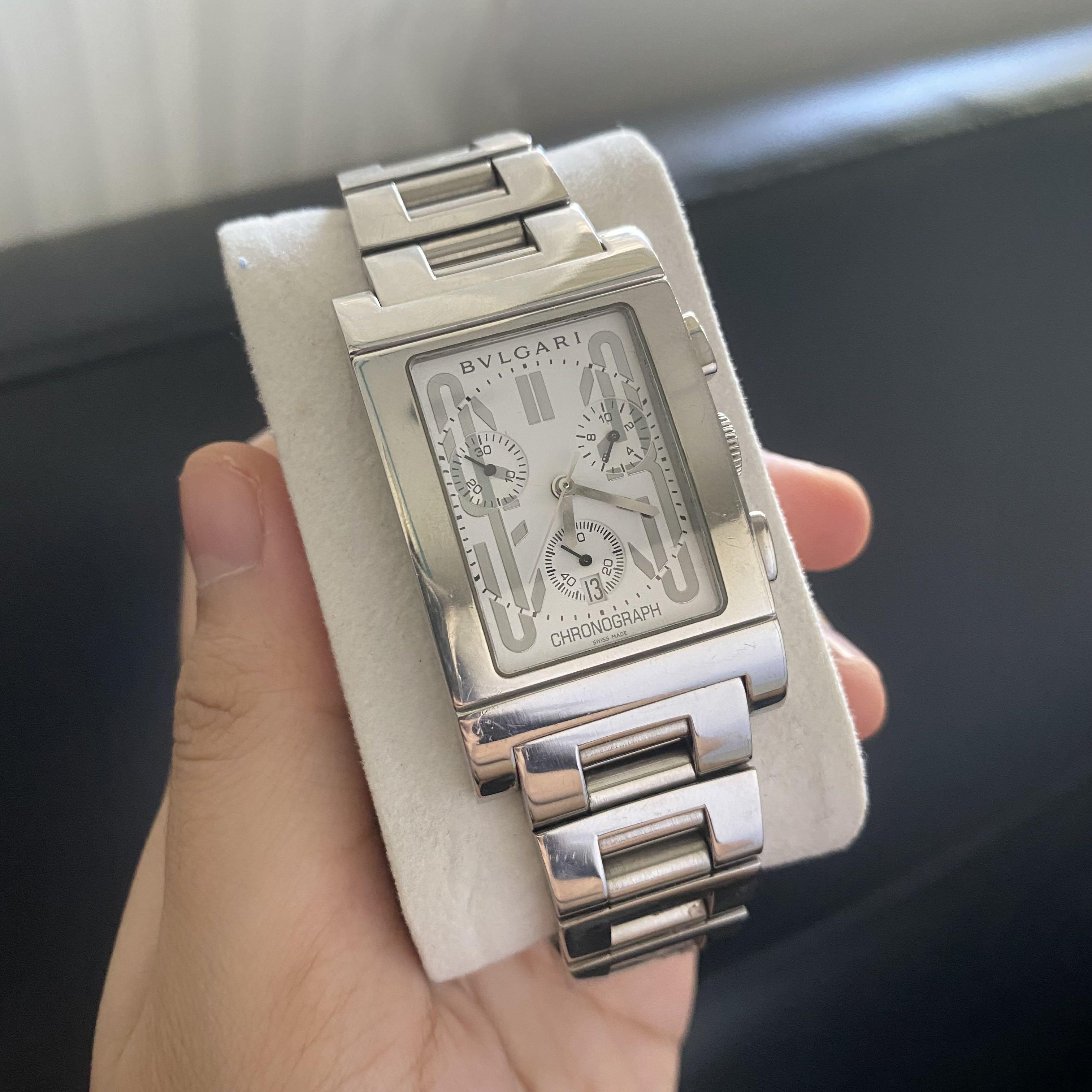 BVLGARI Rettangolo Chronograph Watch Luxury Watches on Carousell