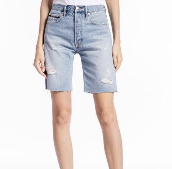 calvin klein jeans high waist bermuda distressed denim shorts, Women's  Fashion, Bottoms, Shorts on Carousell