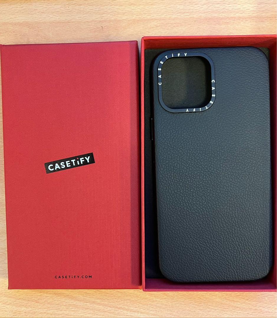 Casetify Leather Case Black Camera Ring V2(Magsafe) Jet Black iPhone