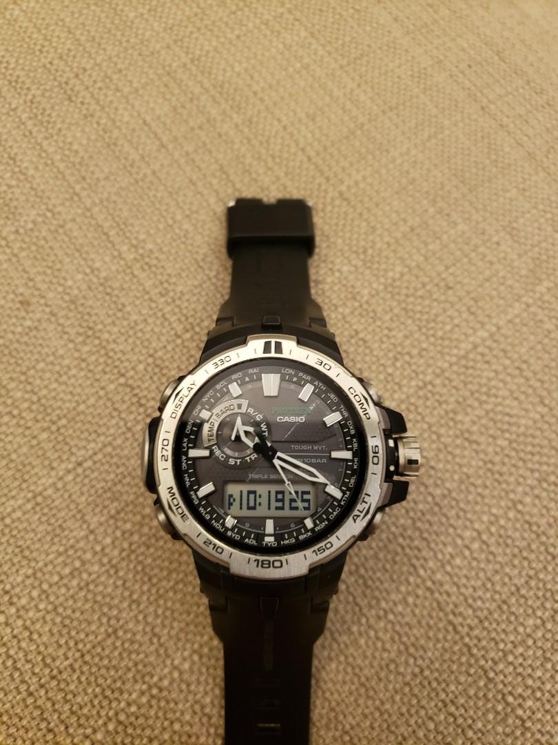 Casio Pro Trek, 名牌, 手錶- Carousell