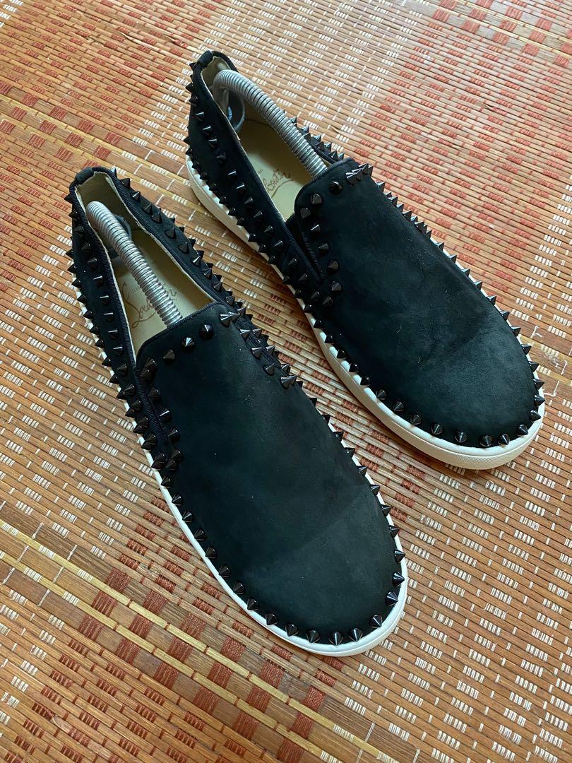 Louboutin mens sale slip on