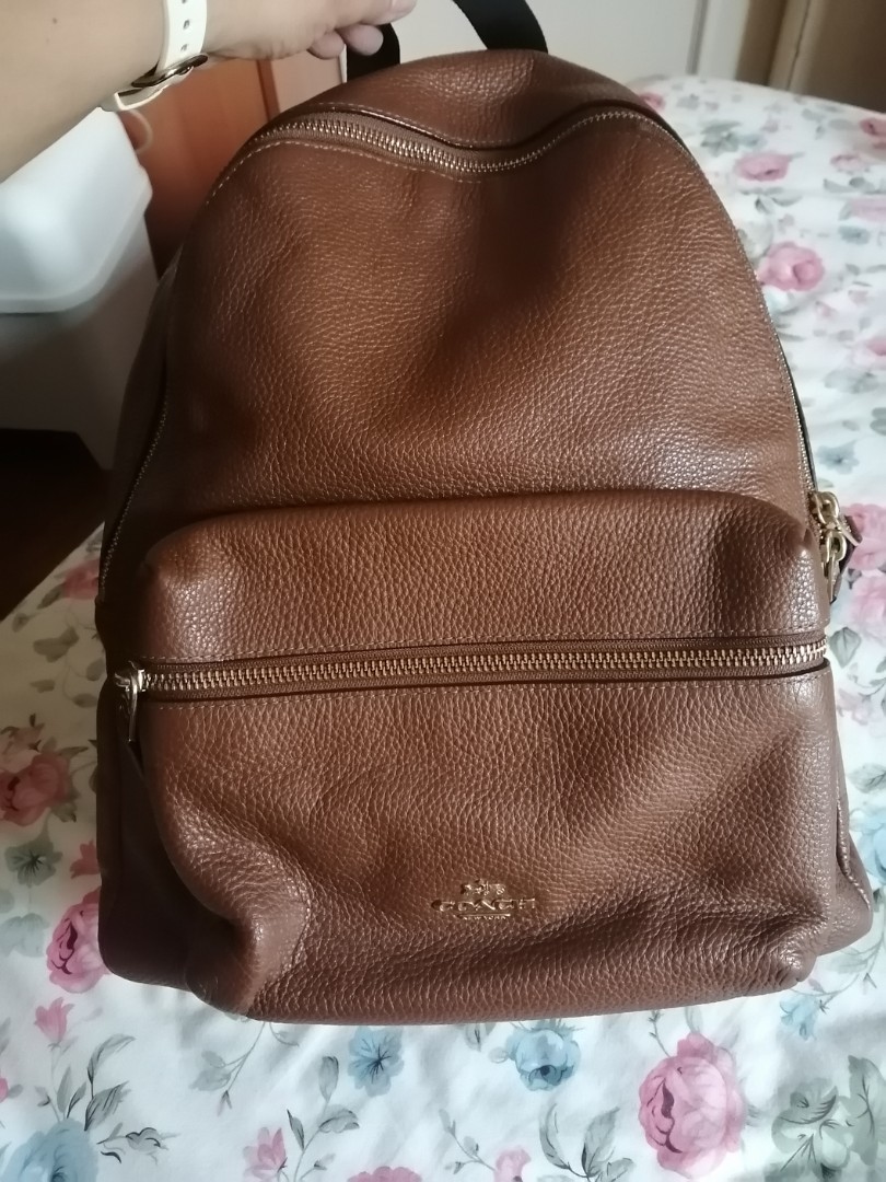 coach leather backpack women