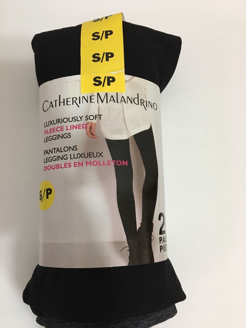 Catherine malandrino fleece lined leggings top
