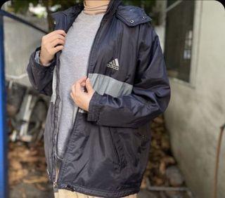 -Dan小舖- Adidas愛迪達鋪棉夾克外套 防風外套 連帽外套 正品L