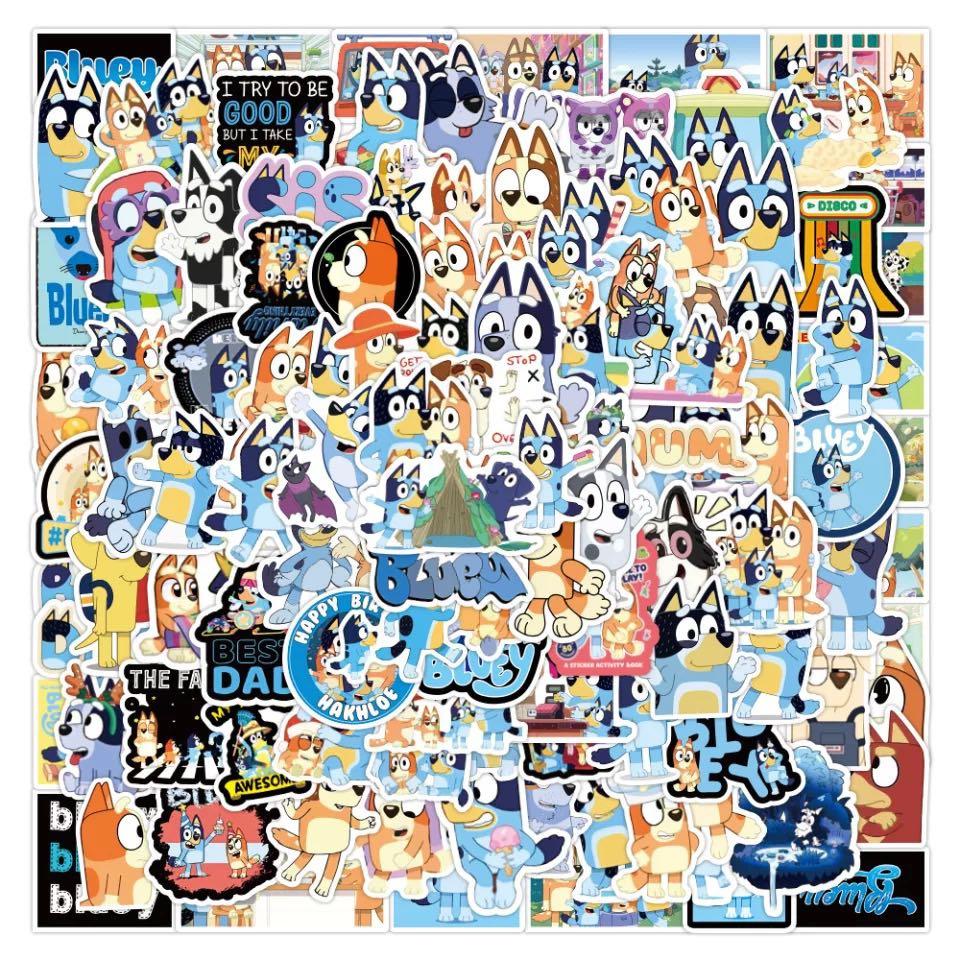 Bingo in globe - Bluey - Sticker Kiss-Cut Sticker 2 x 2 sold by Tamoonz, SKU 783055, Printerval