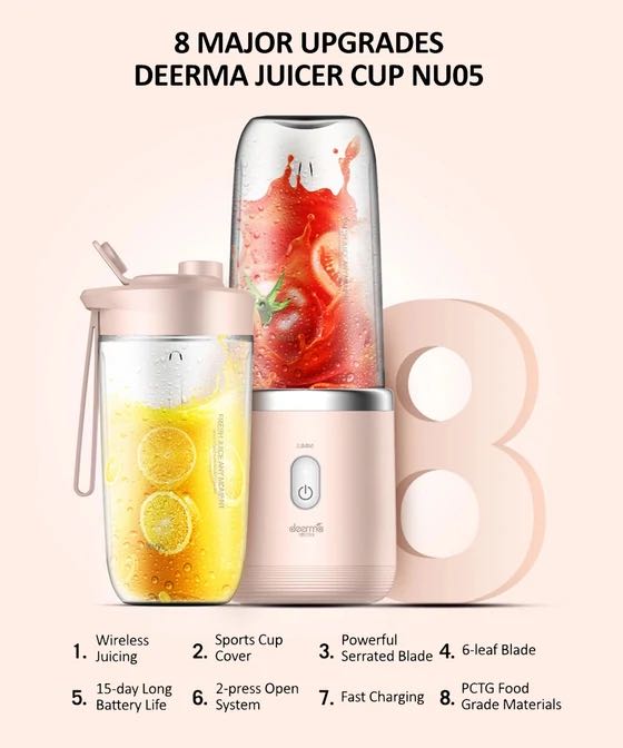 Deerma Mini Juice Blender, TV & Home Appliances, Kitchen Appliances
