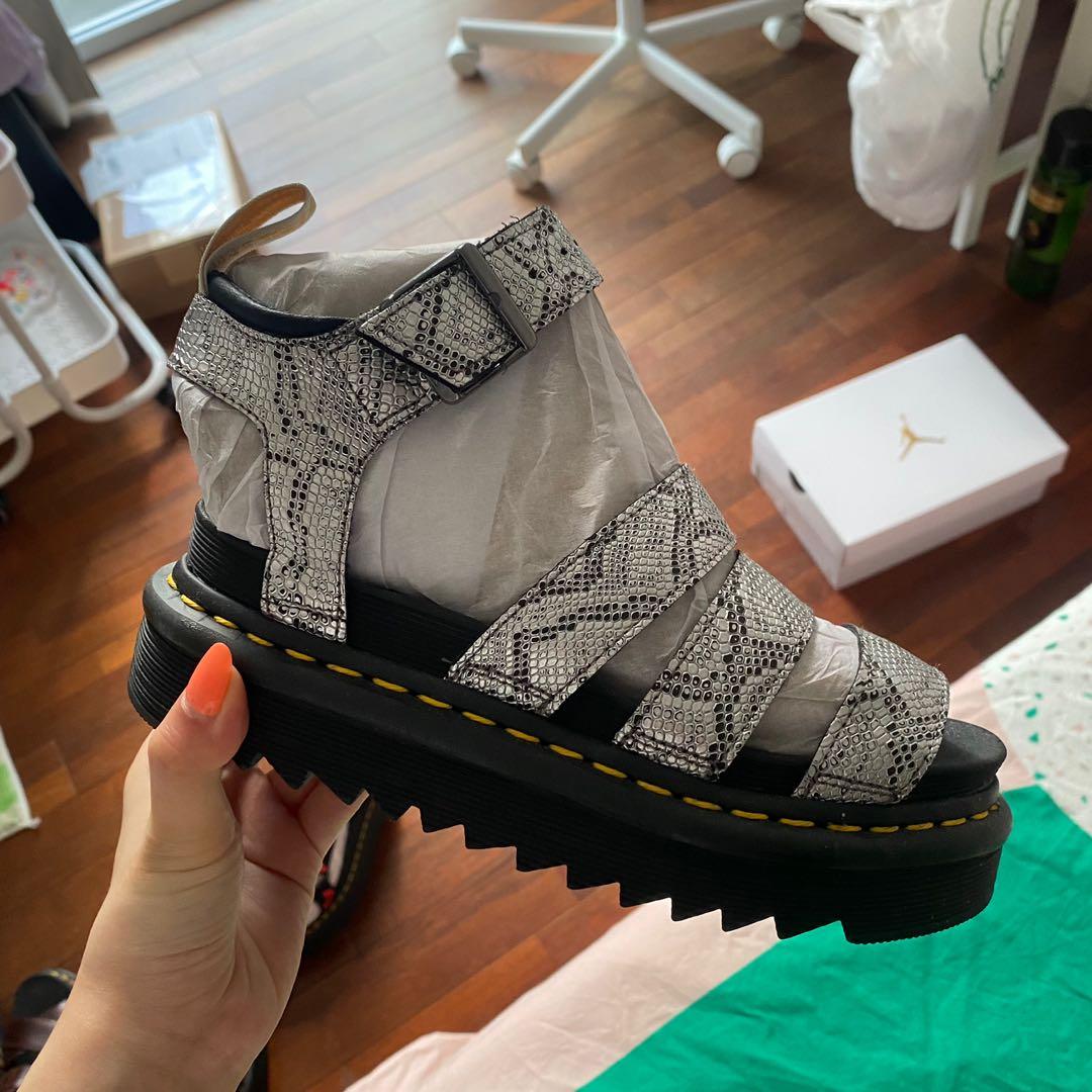 dr marten snakeskin sandals