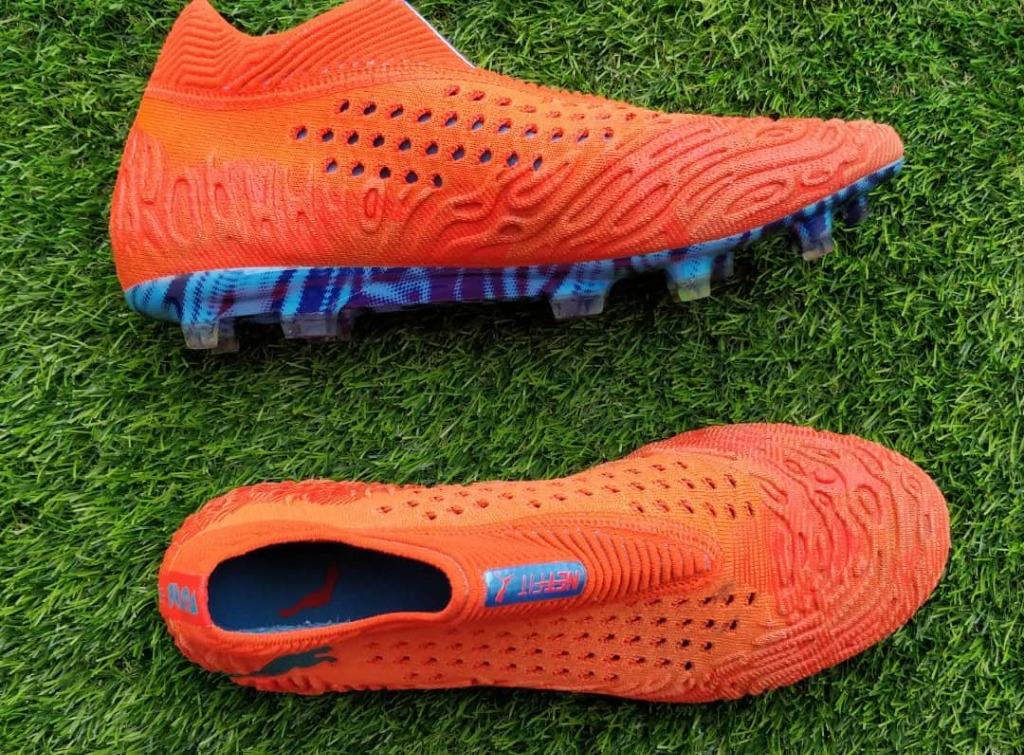 Football Boot Puma Future 19.1 FG Orange UK 8.5 Sports