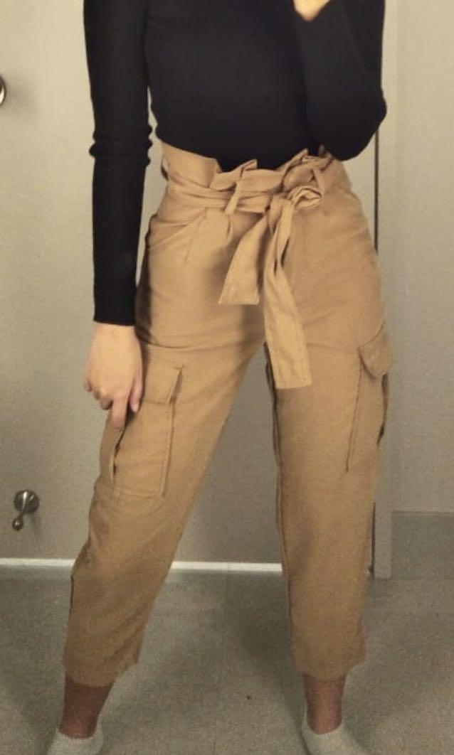 Paper bag cargo pants clearance
