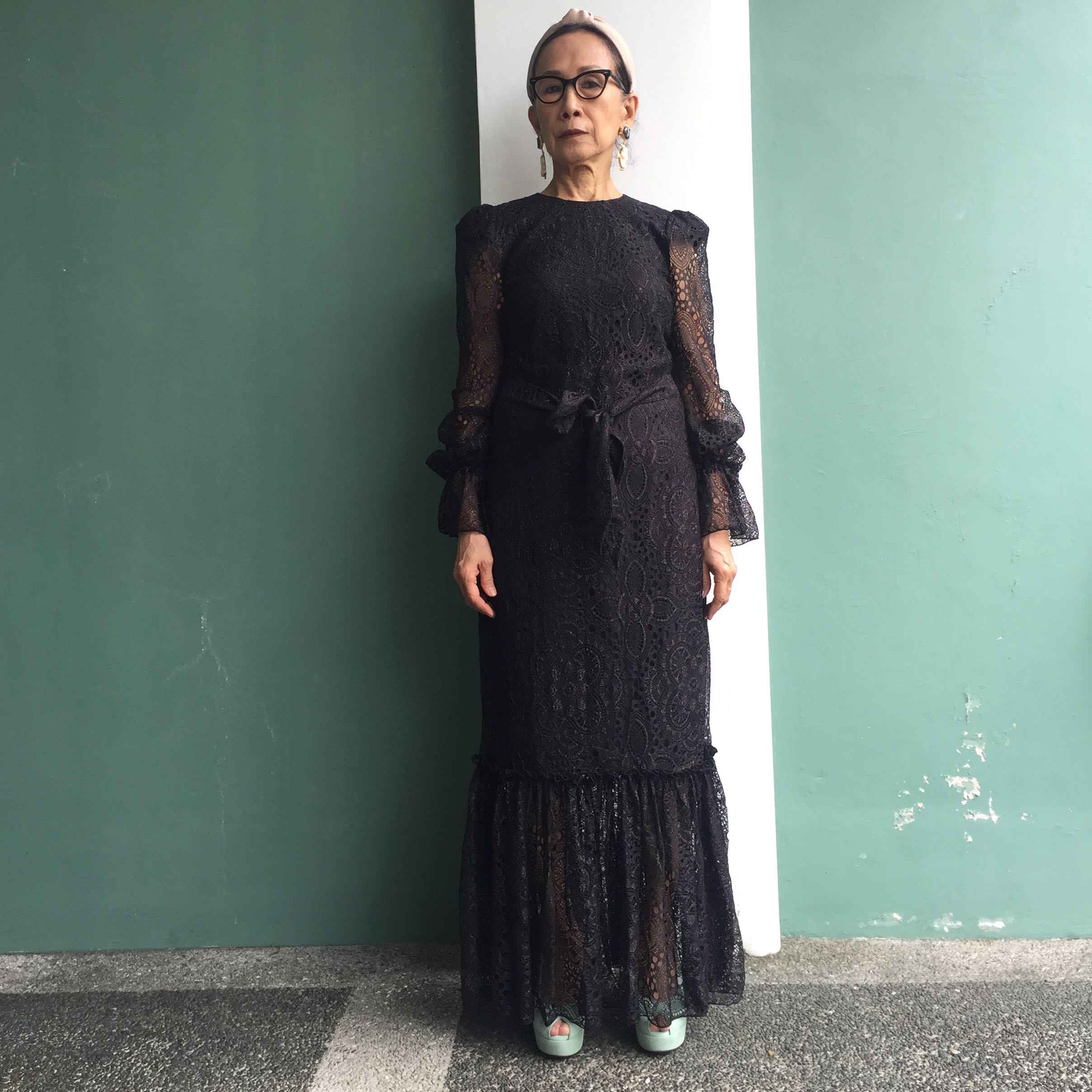 H and m sale black maxi dress