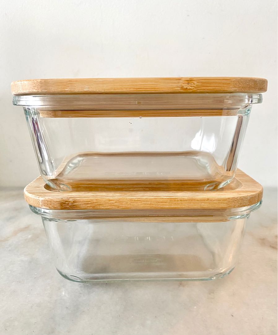 Ikea Glass Containers with lid, Furniture & Home Living, Kitchenware