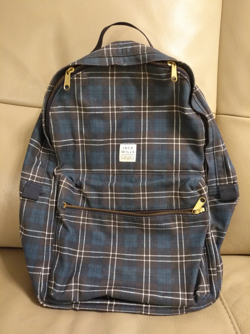 Jack wills checked backpack deals