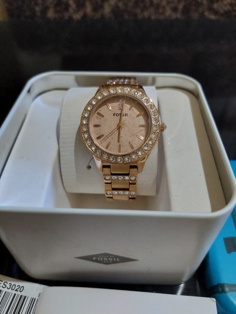 Jam Fossil Rose Gold, Fesyen Wanita 
