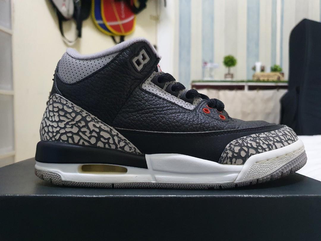 Jordan 3 black cement gs deals