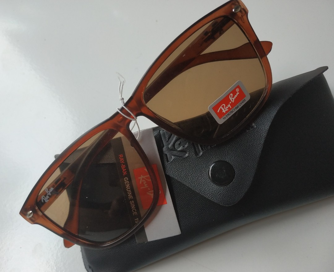 Kacamata pria wanita rayban anti uv lensa coklat