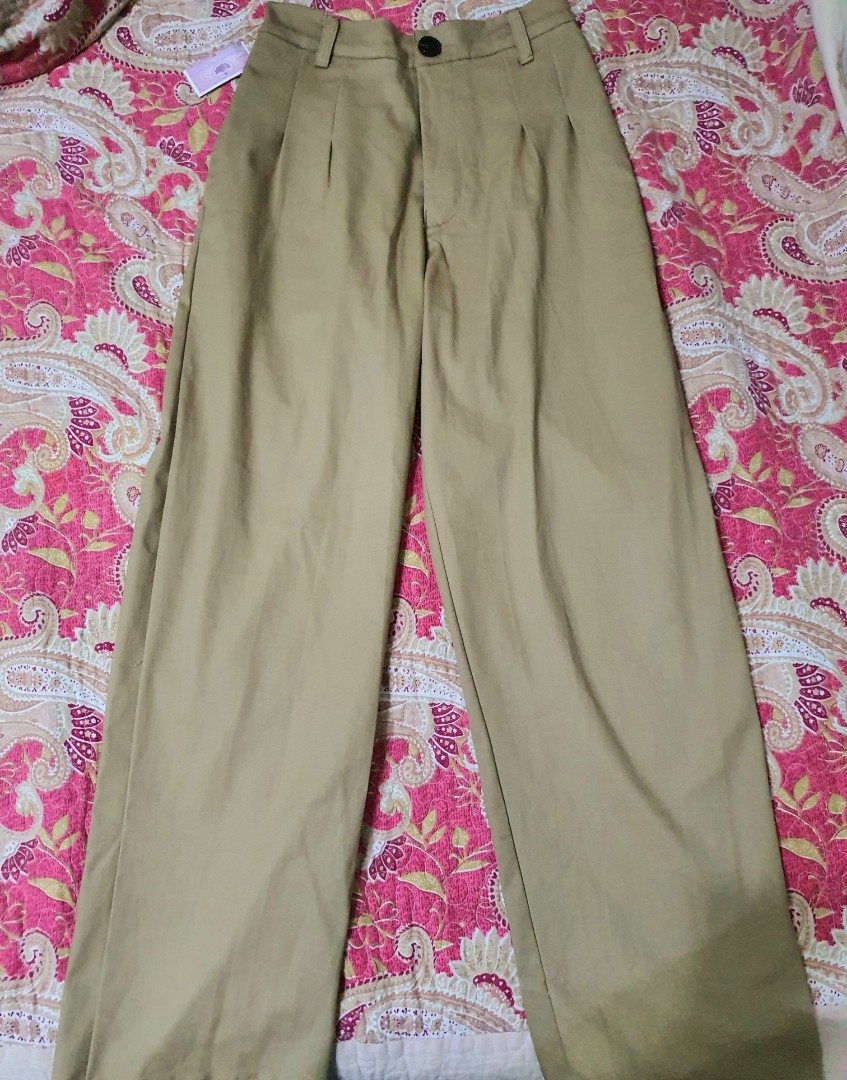 Khaki baggy pants, Women's Fashion 