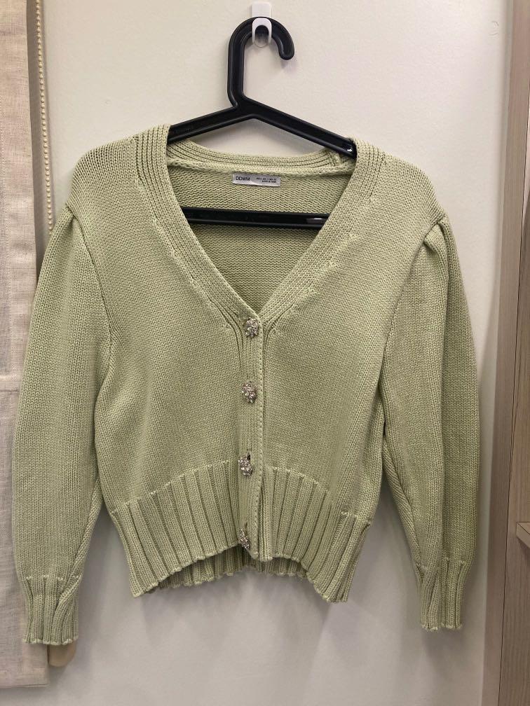 Light olive green cardigan size S 
