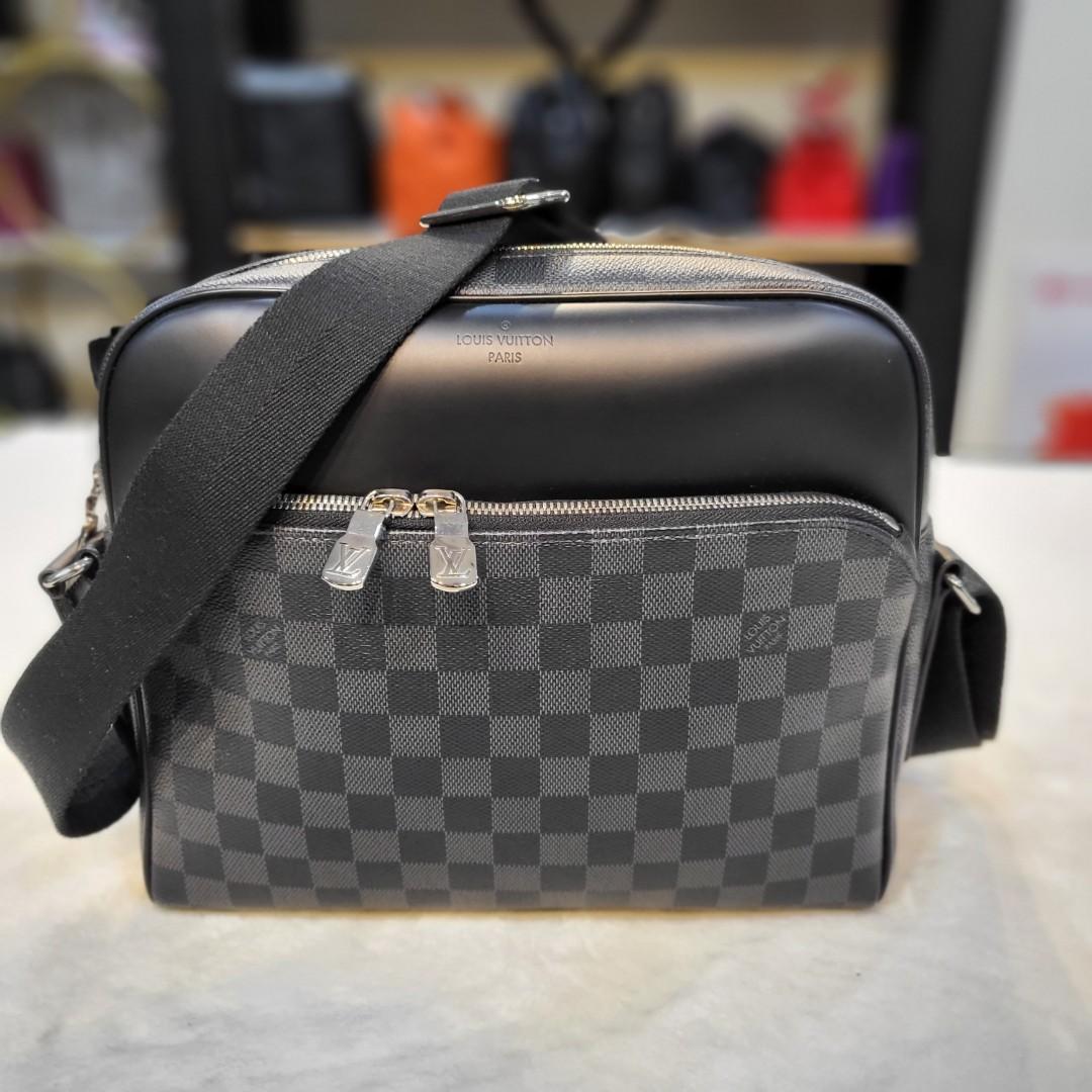 Louis Vuitton Dayton Reporter Bag Damier Graphite PM Black