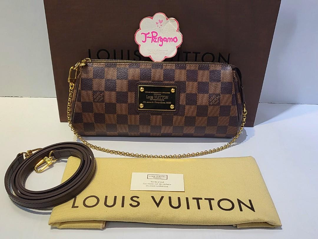 Louis Vuitton Damier Ebene Eva Clutch Only For Sale Fixed Price