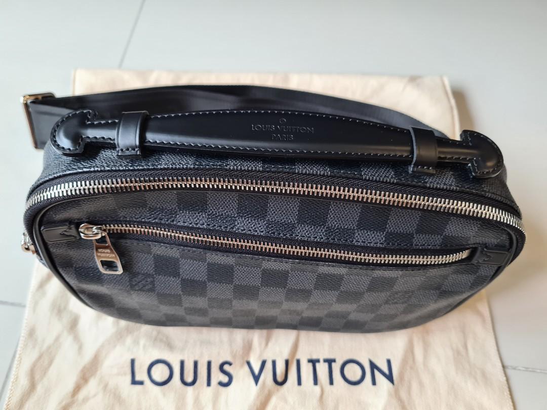 Louis Vuitton Damier Graphite Ambler Crossbody Chest Banana Bag