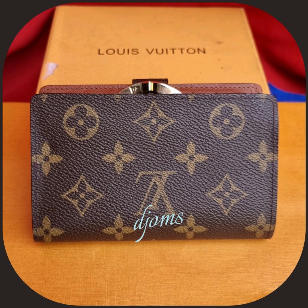 Louis Vuitton Monogram Kisslock Pouch French Twist Purse 123lv37